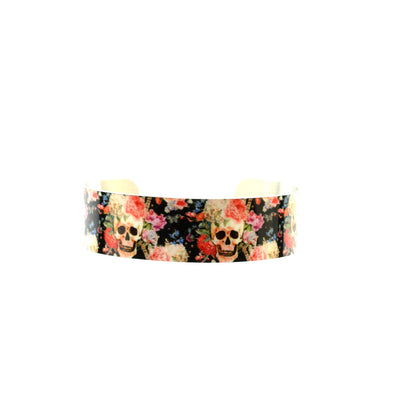 Walter Knabe Cuff Bracelet Skull Floral Multi