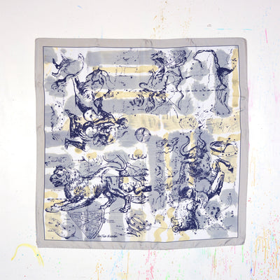 Walter Knabe Italian Silk Scarf Astrology