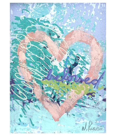 Walter Knabe Artwork Beloved Limited Edition with Hand Painting Screenprint