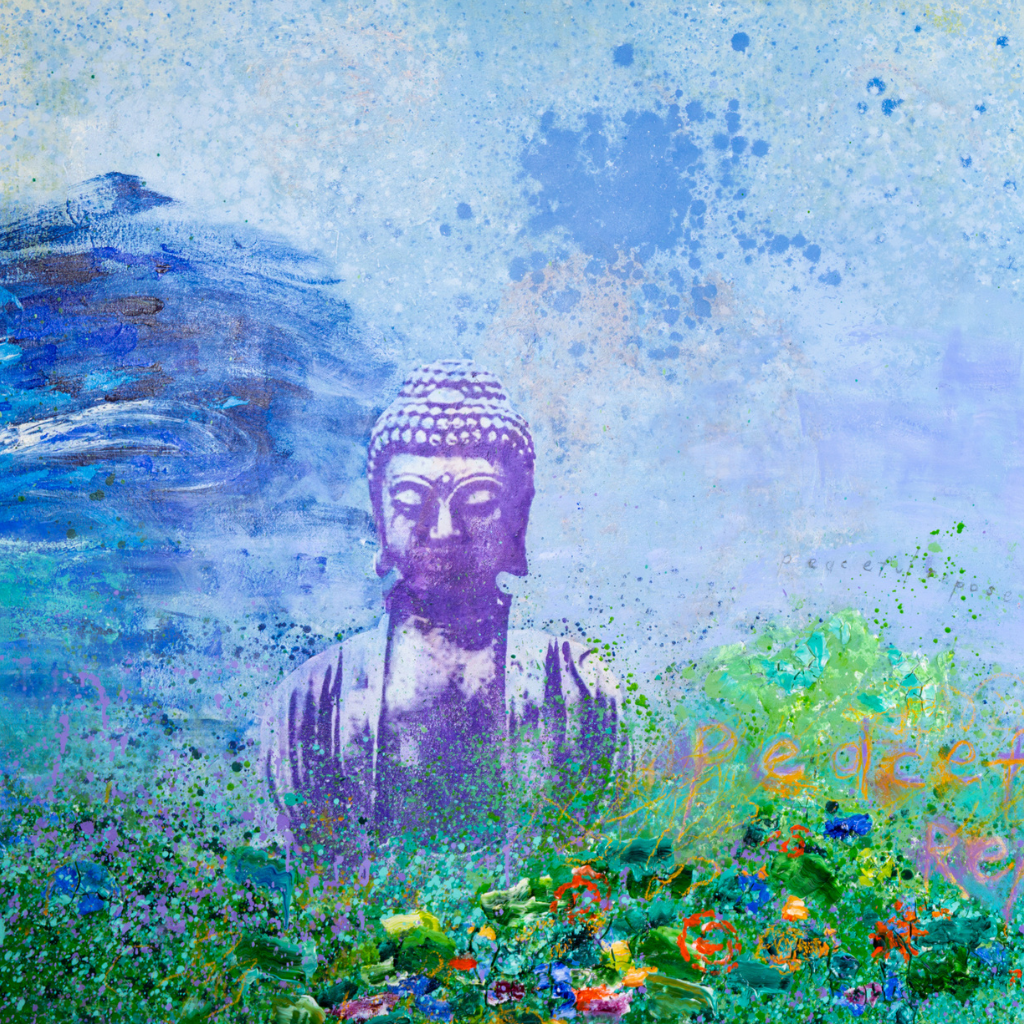 Walter Knabe Artwork Shambala Garden Original Painting