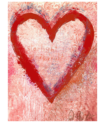 Walter Knabe Artwork Starlight Starbright  Limited Edition Mixed Media with Hand Painting