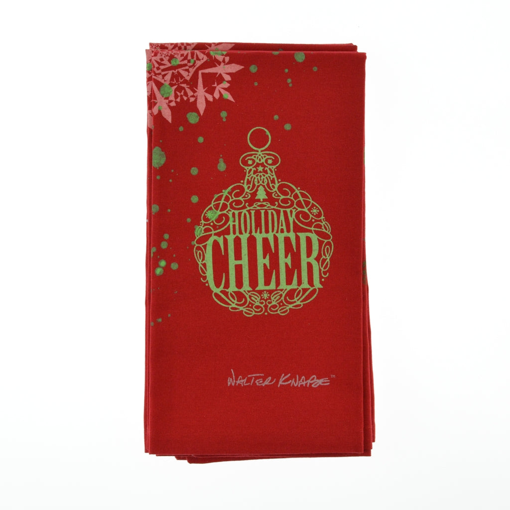 Walter Knabe Hand Printed Napkin Set  Holiday Cheer