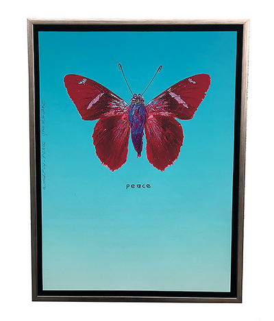Walter Knabe Artwork Butterfly Peace Limited Edition Mixed Media