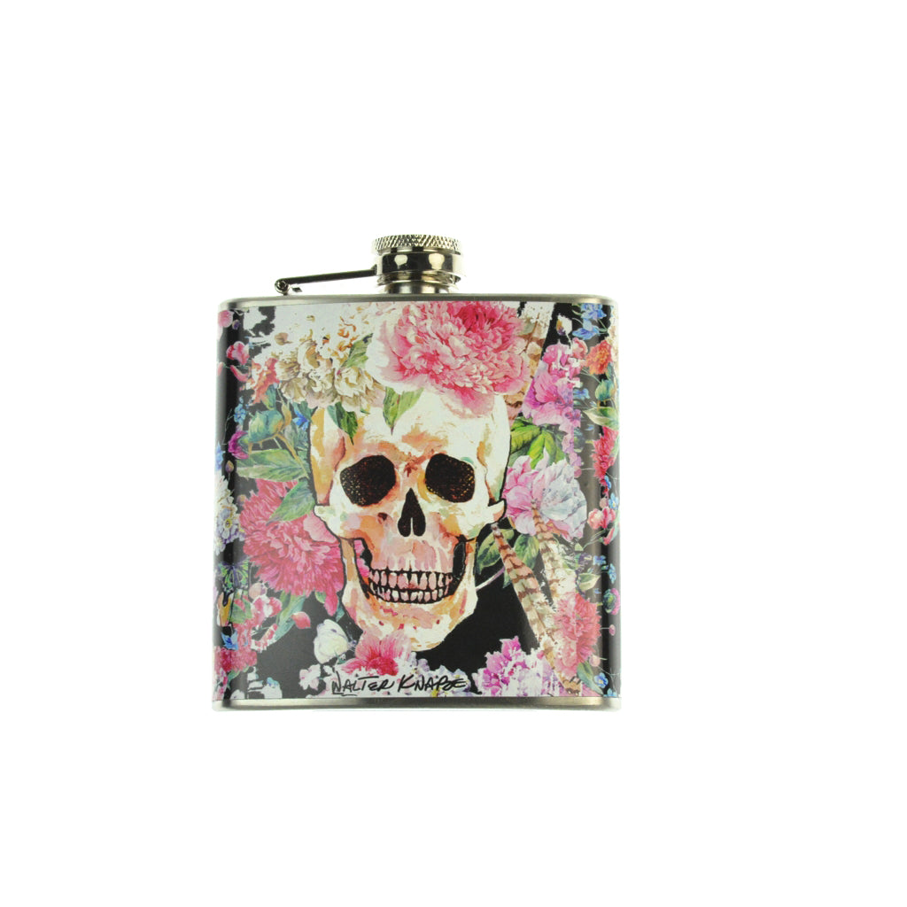 Walter Knabe Flask Skull Floral