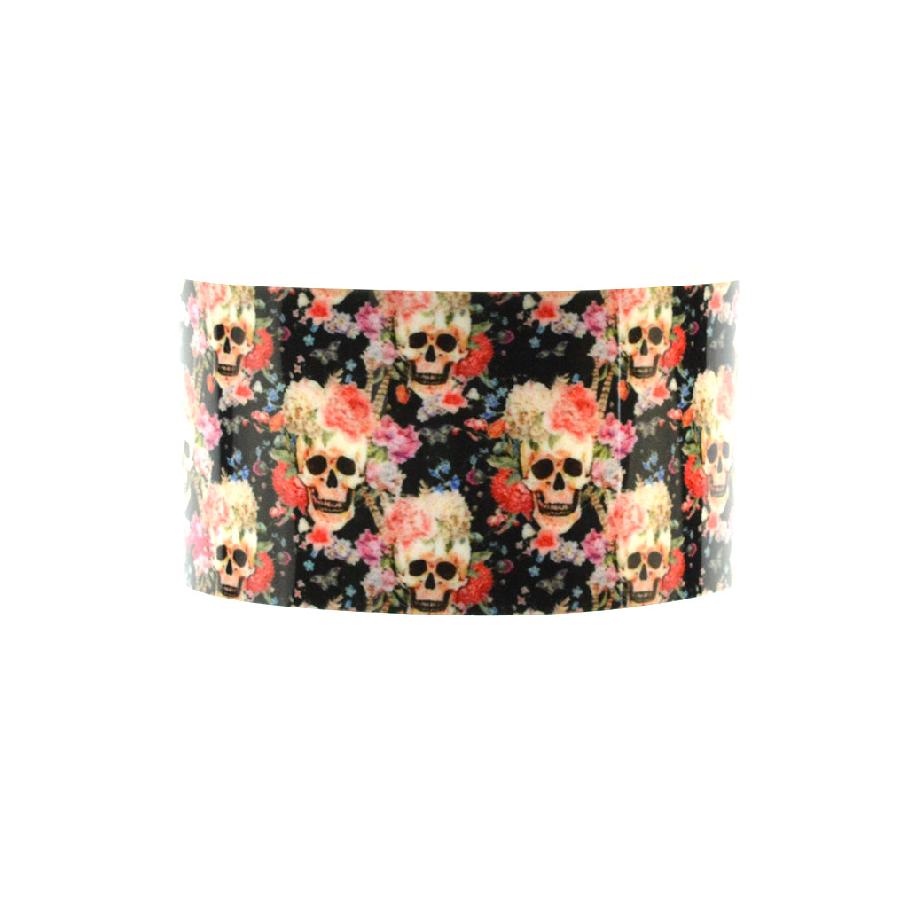Walter Knabe Cuff Bracelet Skull Floral Multi