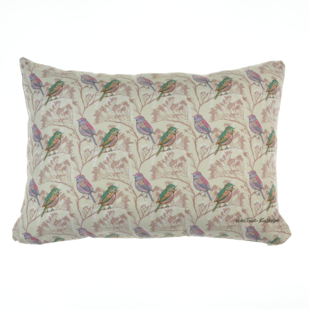 Walter Knabe Lumbar Pillow Spring Birds
