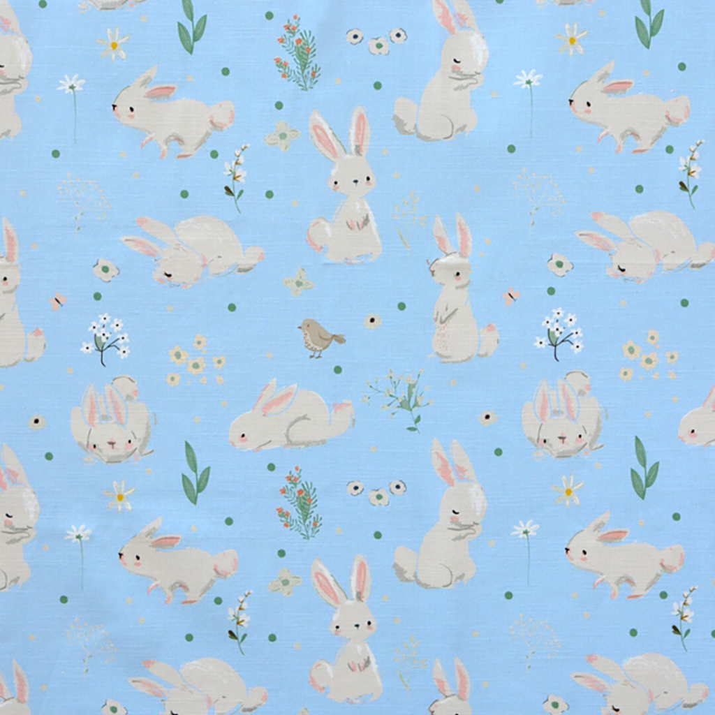 Walter Knabe Wellington Bunnies Machine Printed Fabric