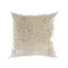 Walter Knabe Pillow Hand Printed Cream Double Damask